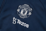 24/25  Manchester United Blue Training Tracksuit 1:1 Quality Soccer Jersey