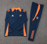 24/25  Manchester United Blue Training Tracksuit 1:1 Quality Soccer Jersey