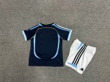 2006  Argentina Away Kids Retro 1:1 Quality  Soccer Jersey