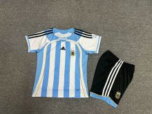 2006  Argentina Home Kids Retro 1:1 Quality  Soccer Jersey