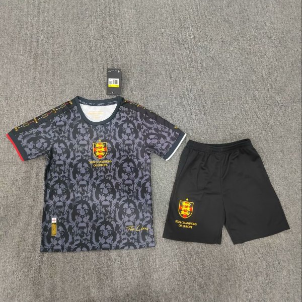 24/25 England Special Edition Black Kids 1:1 Quality Soccer Jersey