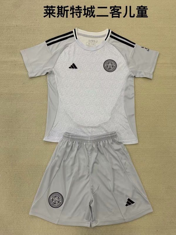 24/25 Leicester City Third Kids Kits 1:1 Soccer Jersey