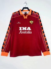 1998/1999 Roma Home Long Sleeve  Fans Retro 1:1 Quality Soccer Jersey