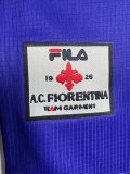 1998/1999 Fiorentina Home Blue Long Sleeve Fans Retro 1:1 Quality Soccer Jersey
