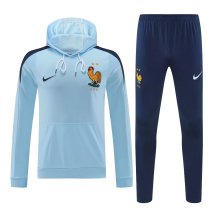 24/25 France Hooded Long Sleeved Blue 1:1 Training suit
