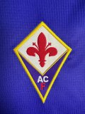1998/1999 Fiorentina Home Blue Long Sleeve Fans Retro 1:1 Quality Soccer Jersey