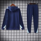 24/25 France Hooded Long Sleeved Blue1:1 Training suit
