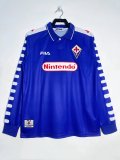 1998/1999 Fiorentina Home Blue Long Sleeve Fans Retro 1:1 Quality Soccer Jersey
