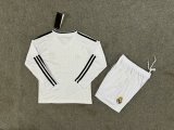 24/25 Real Madrid  Home Long sleeved Kids Kits 1:1 Quality Soccer Jersey