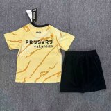 25/26 Feyenoord Rotterdam Yellow Kids Kits 1:1 Quality Soccer Jersey