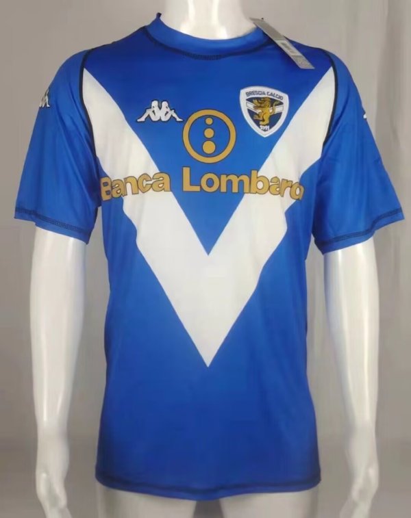 2003/2004 Brescia Calcio Home Blue Fans Retro 1:1 Quality Soccer Jersey