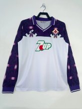 1992/1993 Fiorentina Away Long Sleeve Fans Retro 1:1 Quality Soccer Jersey