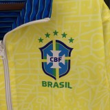 24/25 Brazil Double Sided Blue  Windbreaker