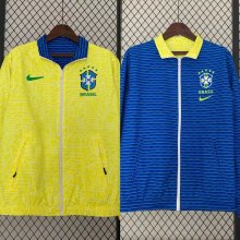 24/25 Brazil Double Sided Blue  Windbreaker