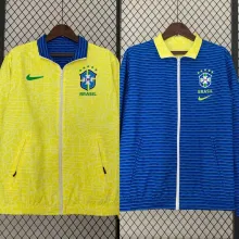 24/25 Brazil Double Sided Blue  Windbreaker