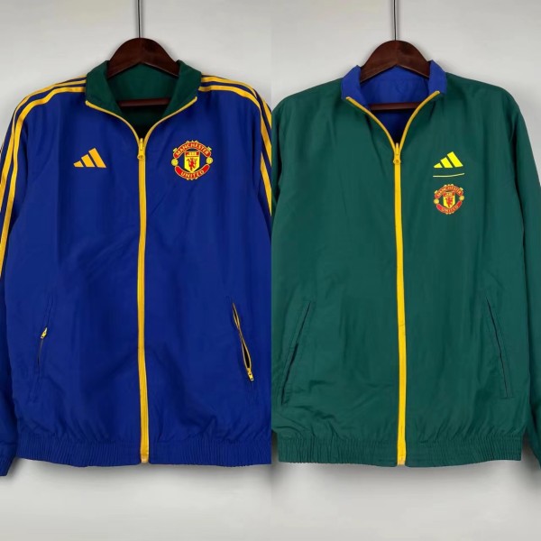 24/25 Manchester United  Reversible Blue Windbreaker 双面