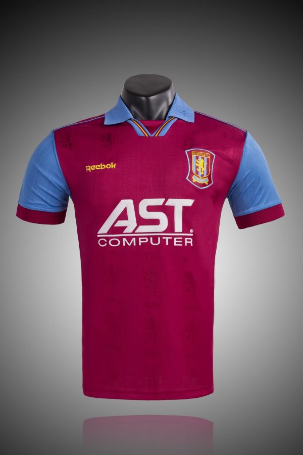 1995/1997 Aston Villa Home Fans Retro 1:1 Quality Soccer Jersey