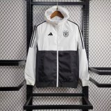 24/25 Germany White And Black  Windbreaker