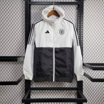 24/25 Germany White And Black  Windbreaker