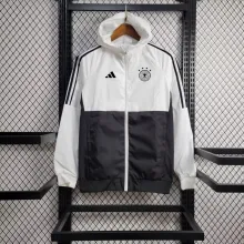 24/25 Germany White And Black  Windbreaker