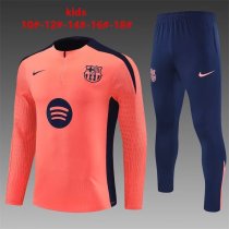 24/25  Barcelona Kids Orange Pink Player Version 1:1 Quality Training Jersey