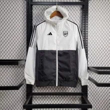 24/25 Arsenal White And Black Windbreaker