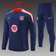 24/25  Barcelona Kids Royal Blue Player Version 1:1 Quality Training Jersey