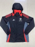 24/25  Manchester United  Black Windbreaker