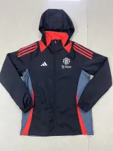 24/25  Manchester United  Black Windbreaker