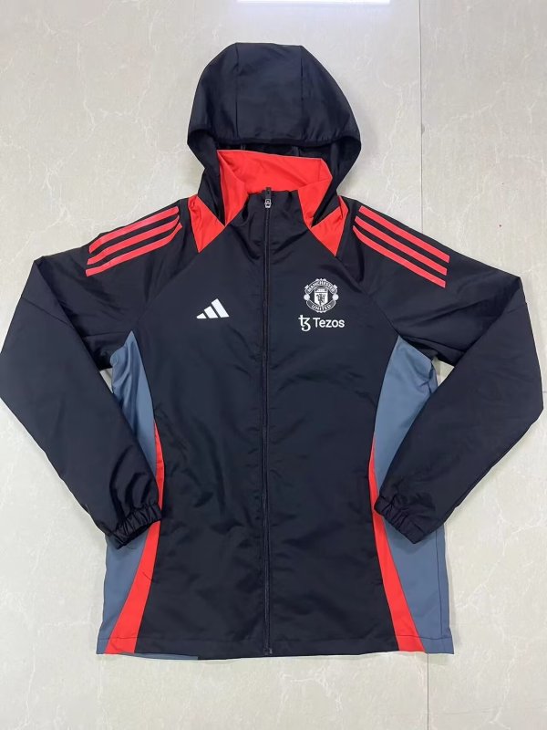 24/25  Manchester United  Black Windbreaker