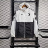 24/25 Juventus White And Black Windbreaker