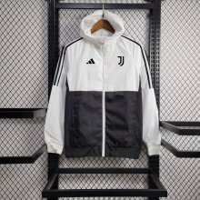 24/25 Juventus White And Black Windbreaker