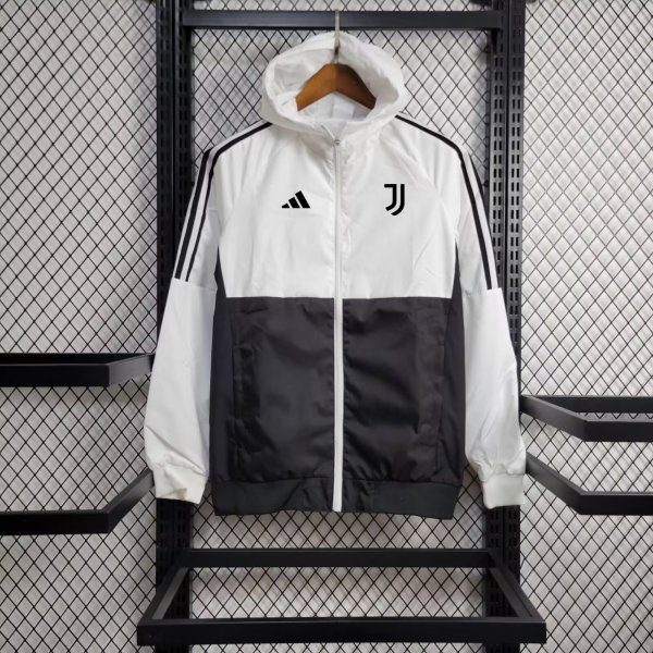 24/25 Juventus White And Black Windbreaker