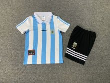 1994  Argentina  Home Kids Retro 1:1 Quality Soccer Jersey