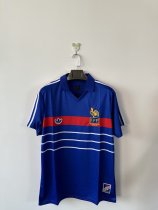1982/1984 France Home Blue Fans Retro 1:1 Quality  Soccer Jersey
