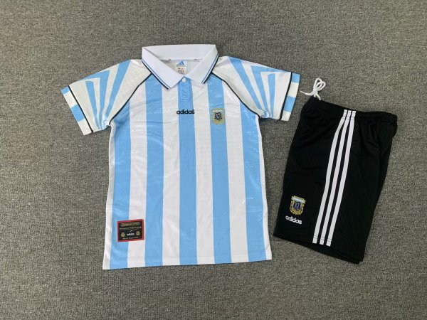 1996/1997  Argentina  Home Kids Retro 1:1 Quality Soccer Jersey