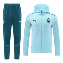 24/25  Marseille Jacket Tracksuit Blue Hoodie 1:1 Quality