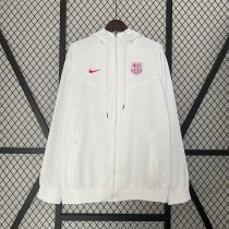 24/25 Barcelona White Windbreaker