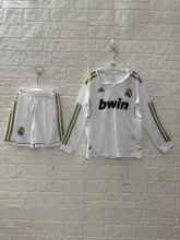 2011/2012 Real Madrid Home Long sleeves Kids Retro 1:1 Quality Soccer Jersey
