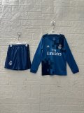 2017/2018 Real Madrid Third Long sleeve Kids Retro 1:1 Quality Soccer Jersey