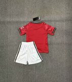 25/26 Manchester United Home Kids Kits 1:1 Quality Soccer Jersey