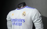 2021/2022 Real Madrid Home Long Sleeve Player Retro 1:1 Quality Soccer Jersey