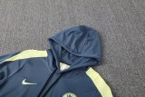 24/25 America Hooded Long Sleeved Blue 1:1 Training suit