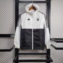 2024 Bayern Munich White Black Windbreaker