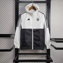 2024 Bayern Munich White Black Windbreaker