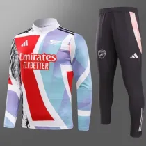 24/25  Arsenal Training Red and Blue Print 1:1 Quality Training Jersey