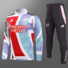 24/25  Arsenal Training Red and Blue Print 1:1 Quality Training Jersey