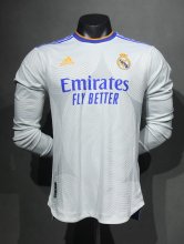 2021/2022 Real Madrid Home Long Sleeve Player Retro 1:1 Quality Soccer Jersey