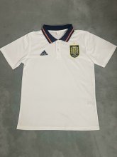 2024 Spain Polo shirt White Fans 1:1 Quality Soccer Jersey