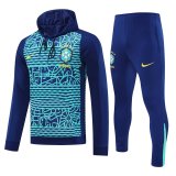 24/25 Brazil Hooded Long Sleeved Blue 1:1 Training suit